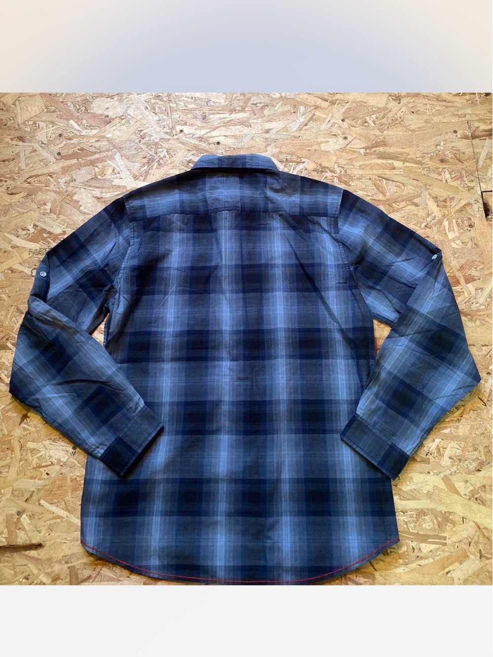 Men's « For Him London » Navy & Black Plaid Button-Down Shirt - Picture 2 of 8